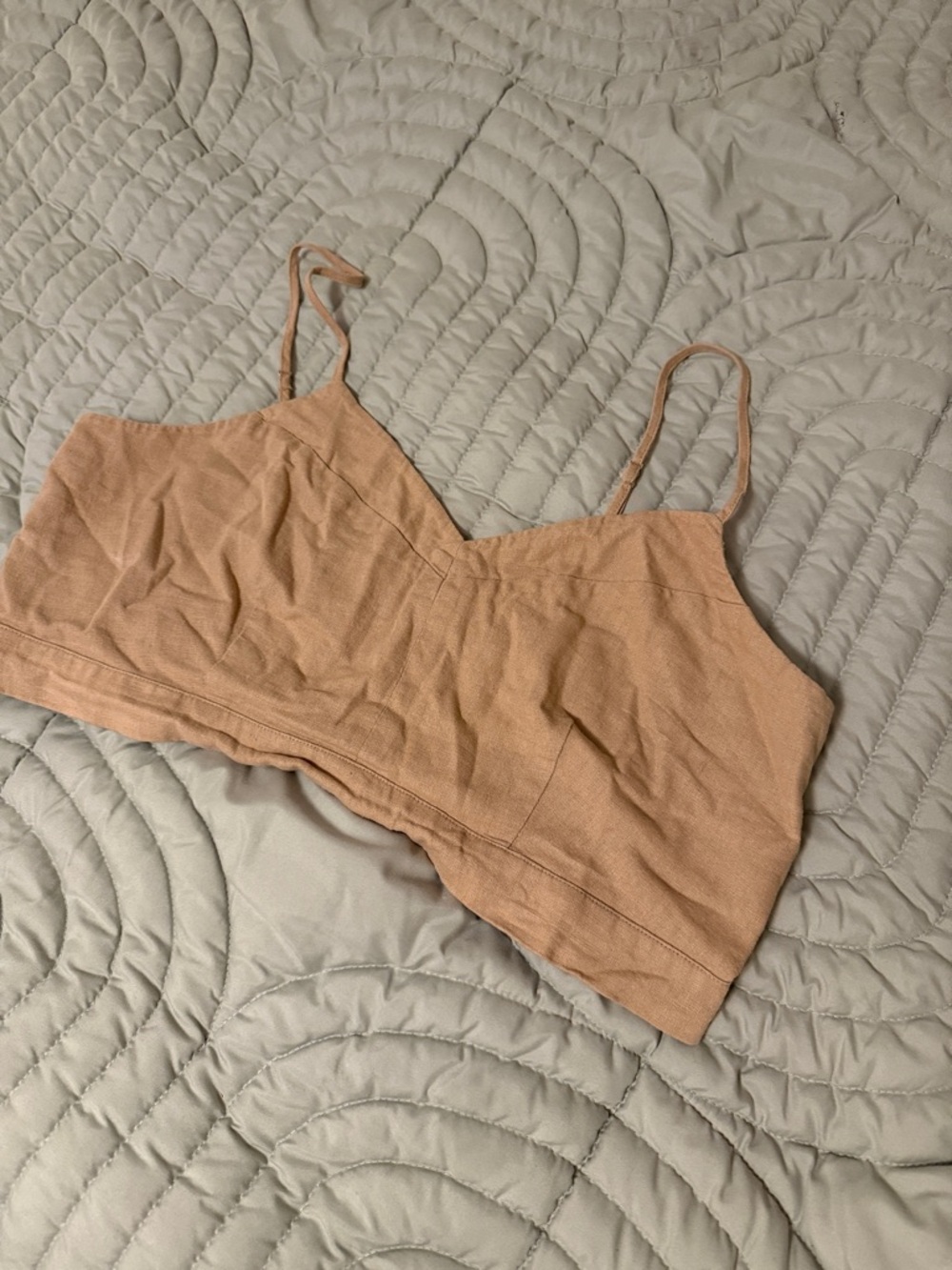 Universal Thread Peachy Tan Linen-Blend Cami